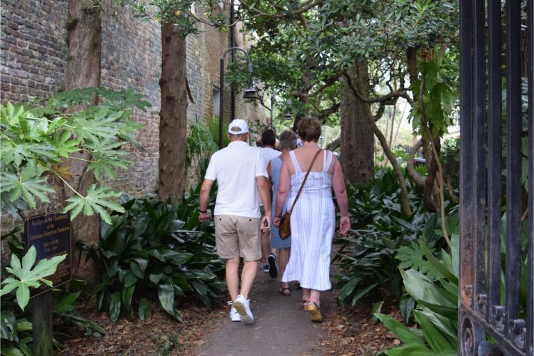 Guest walking on the Grimke Sisters Tour