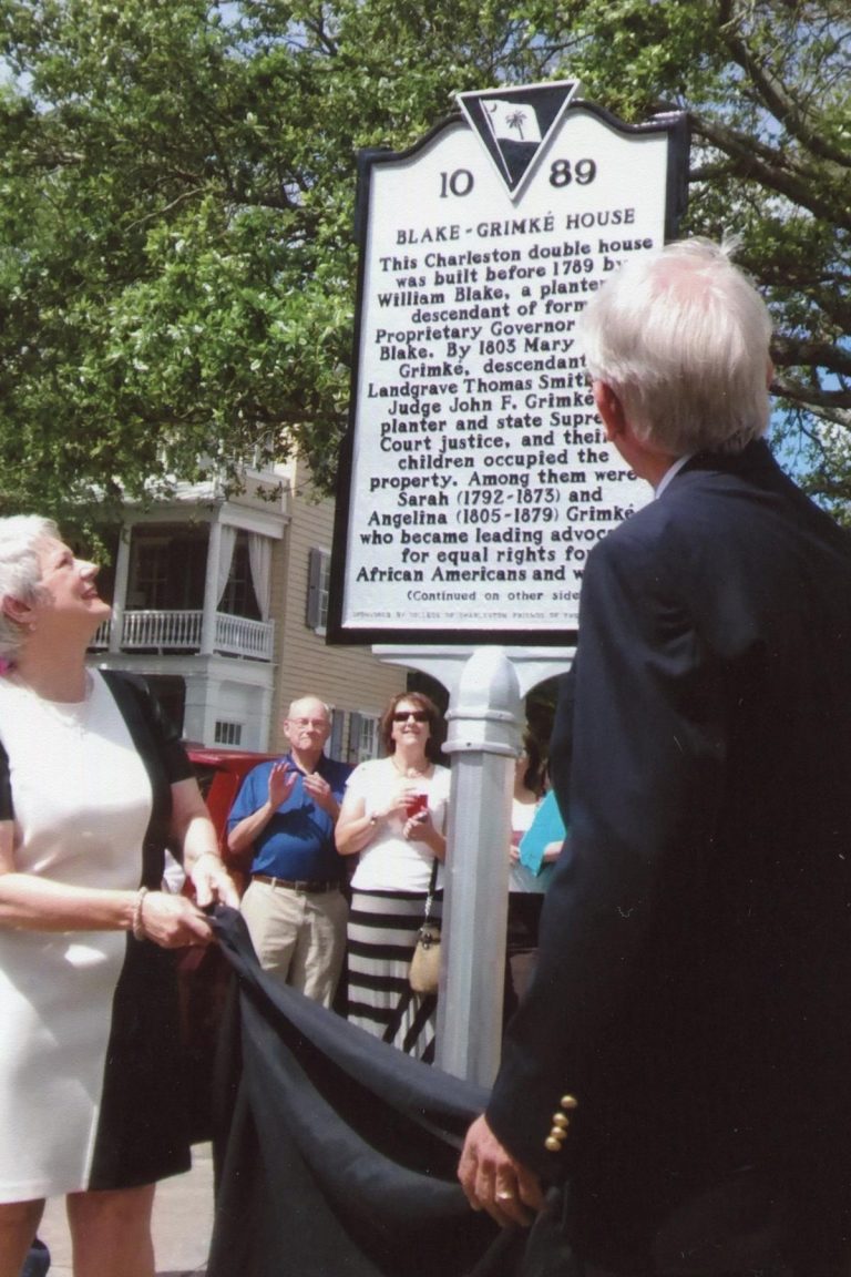 Sue Monk Kidd at historical maker dedication for Grimke Sisters